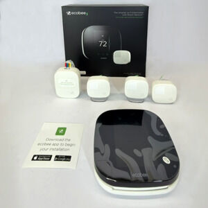 ecobee3 EB-STATe3VP-02 Smart Wi-Fi Thermostat Room Sensors Black New Open Box